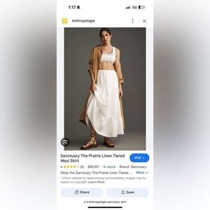 Sanctuary The Prairie Linen Tiered Maxi Skirt